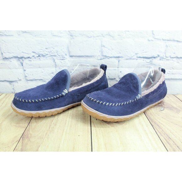 LL Bean Mountain Slippers Moccasin Raw Indigo Size 7 M - Picture 2 of 9